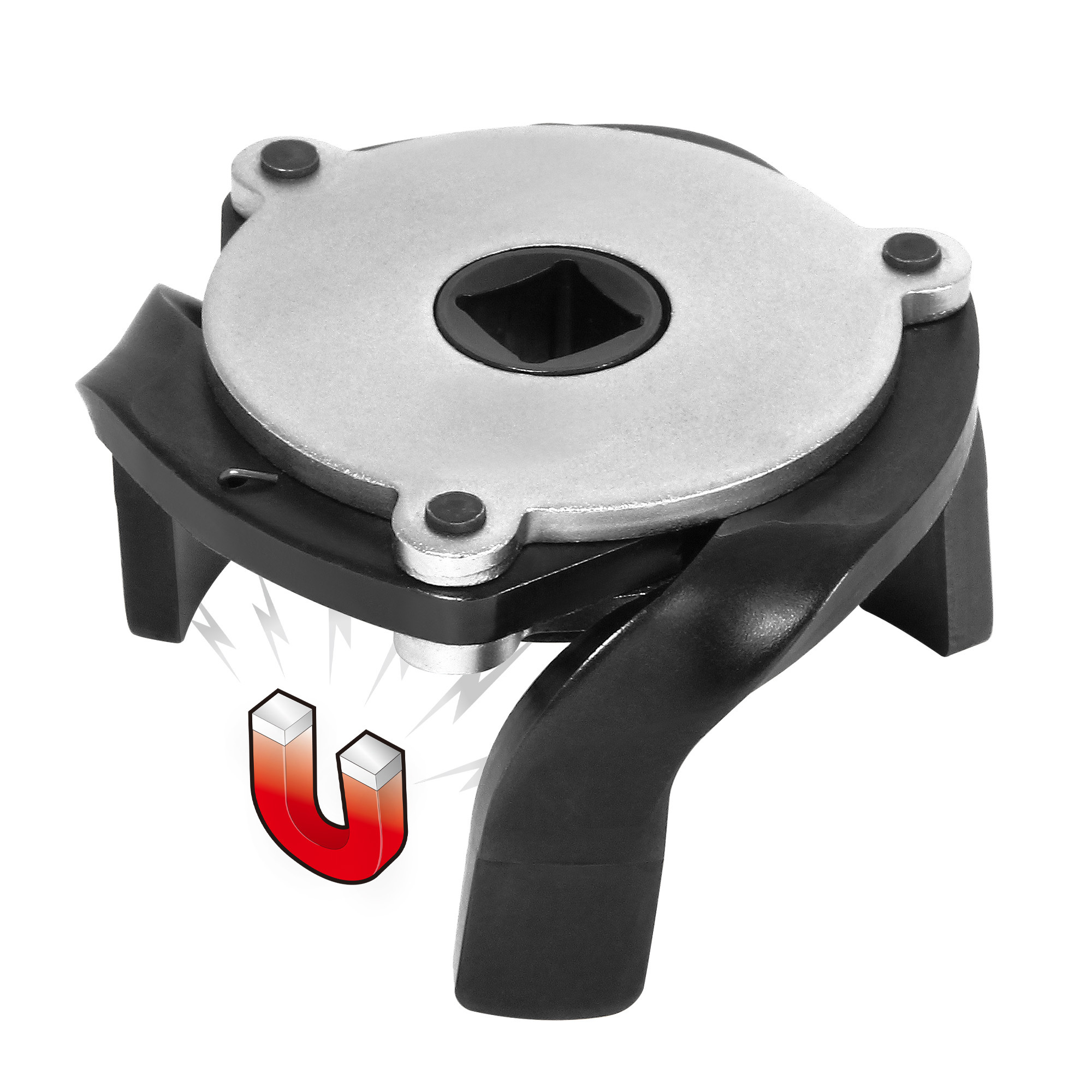 Powerbuilt, 3 Jaw Auto-Adjusting Magnetic Oil Filter Wrench, Model # 240245